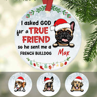Personalized I Asked God Dog Christmas  Ornament OB221 30O53 thumb 1