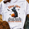 Black Cat Hiss Off Halloween Gold T Shirt JL175 85O58 1