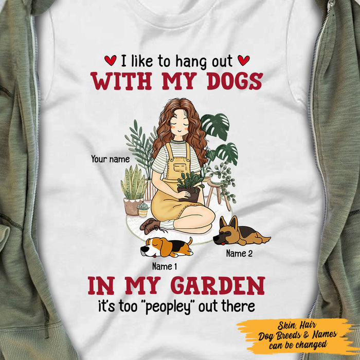 Personalized Girl Hang Out With Dog Plant T Shirt MR181 65O47 1