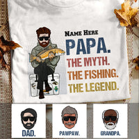 Personalized Legend Fishing Dad Grandpa T Shirt MR161 65O53 thumb 1