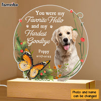 Personalized Gift For Loss Of Dog Photo Custom Plaque LED Lamp Night Light 31628 thumb 1