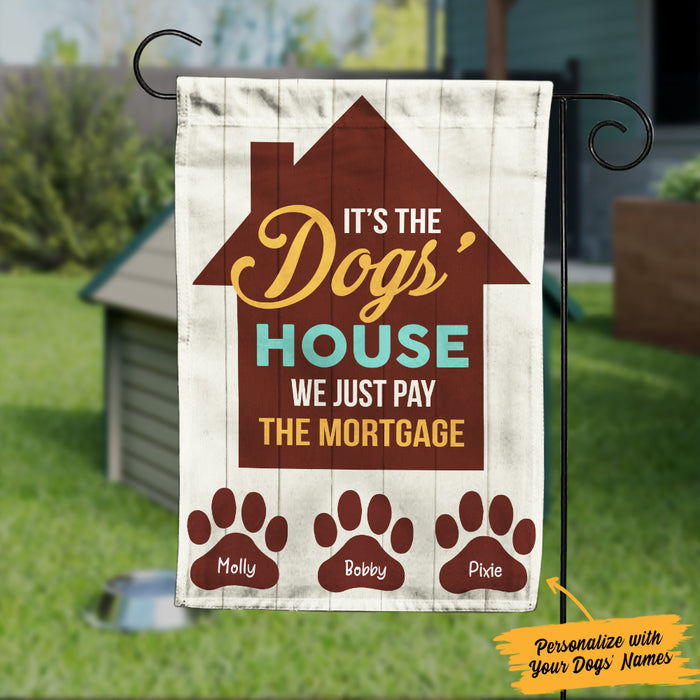 Personalized Dog House Garden Flag JL61 30O34 1
