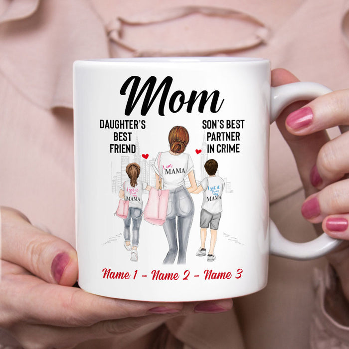 Personalized Mom Daughter And Son Mug AP11 26O53 1
