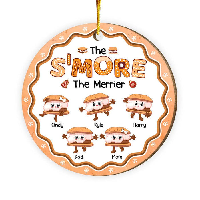 Personalized Family Gift The S'more The Merrier Circle Ornament 29953 1