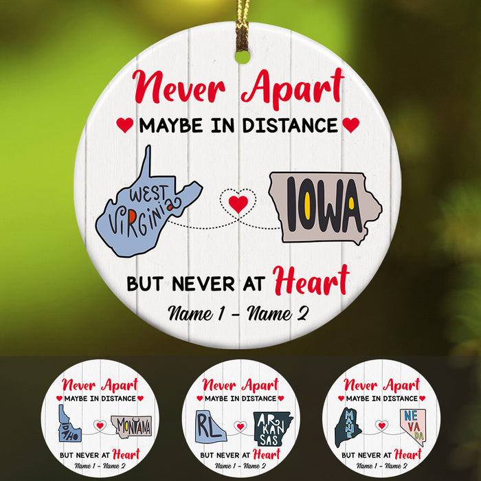 Personalized Never Apart Long Distance  Ornament SB2444 30O47 1