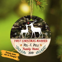 Personalized Deer Hunting Couple First Christmas Together  Ornament SB92 67O57 thumb 1