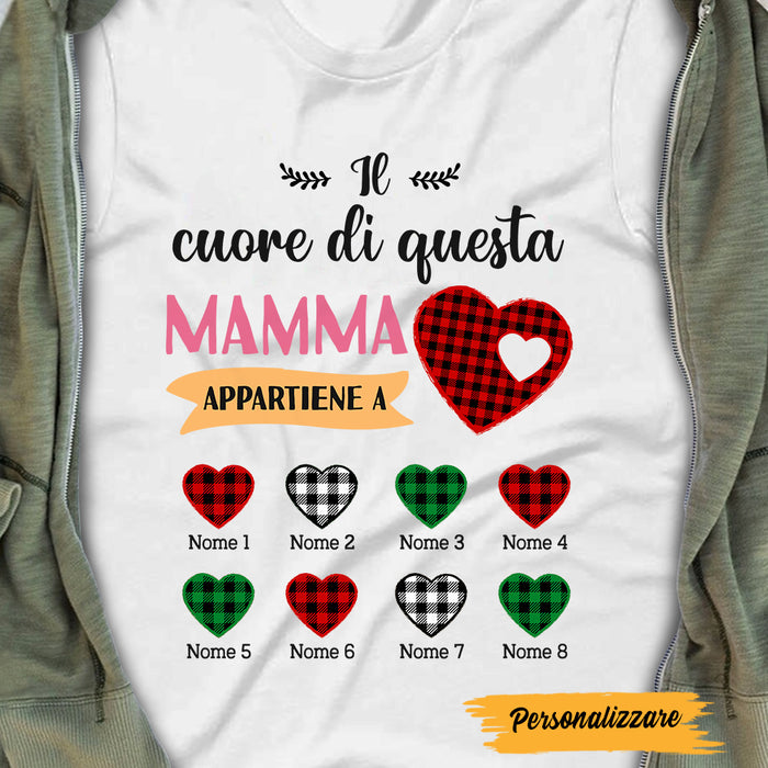 Personalized Mom Grandma Heart Italian Mamma Nonna Cuore T Shirt AP1311 95O47 1