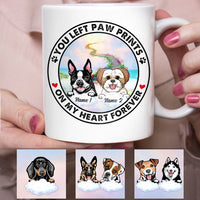 Personalized You Left Paw Prints on My Heart Dog Memorial Mug AP33 67O53 thumb 1