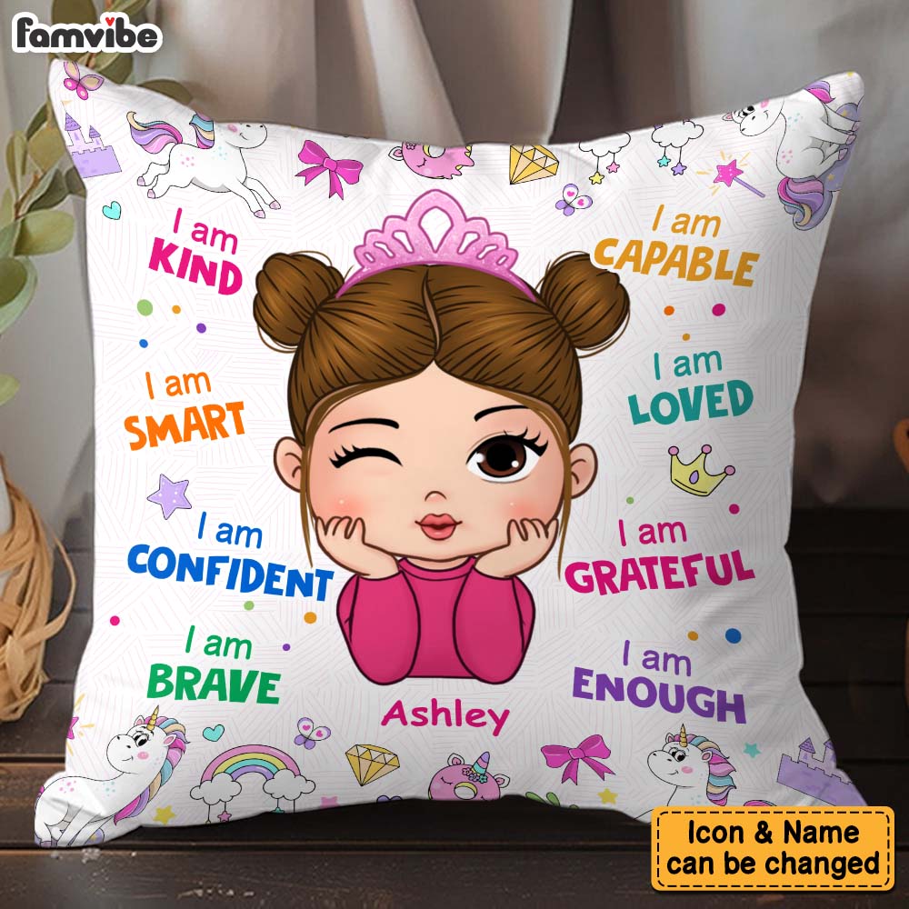 Personalized Gift For Granddaughter I Am Kind Pillow 31468 Primary Mockup