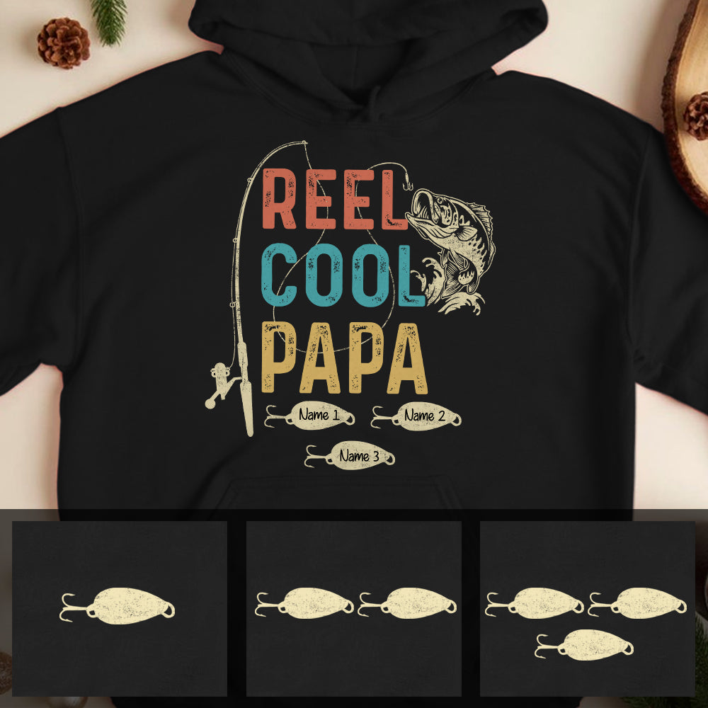 Personalized Reel Cool Papa Grandpa Fishing Hoodie NB3010 81O34 Name Custom Presents Personalized Christmas Gifts by Famvibe