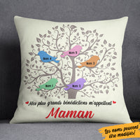 Personalized  French Maman Grand-mère Blessings Tree Mom Grandma Pillow AP97 65O36 (Insert Included) thumb 1
