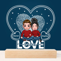 Personalized Couple Love Forever Plaque LED Lamp Night Light 22967 thumb 1