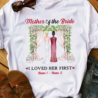Personalized Mother Of Bride Love Her First T Shirt FB222 65O53 thumb 1