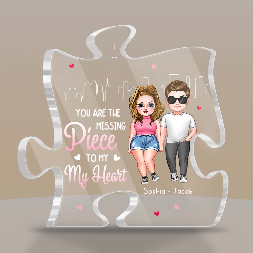 Personalized Couples You Are The Missing Piece To My Heart Plaque 22829 Primary Mockup