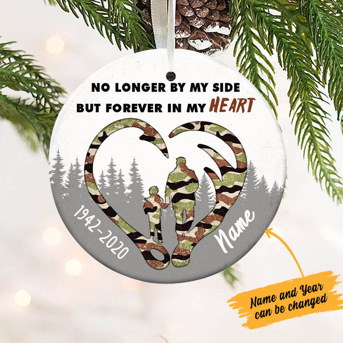 Personalized Forever In My Heart Dad Memorial Hunting Ornament OB61 26O60 1