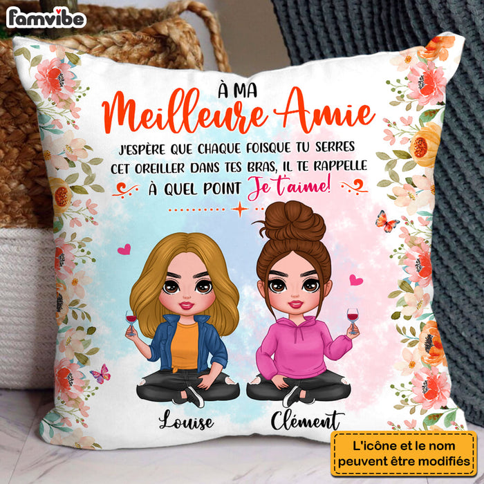 Personalized Gift Friends Sister French Hug This Pillow 30995 1