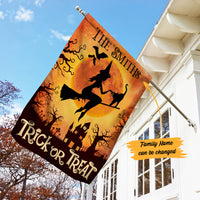Personalized Halloween Witch Trick or Treat Flag JL204 67O53 thumb 1