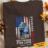 Personalized Husband & Wife Flag T Shirt JN192 81O34 thumb 1