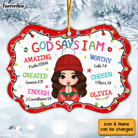 Personalized Gift For Granddaughter God Says I Am Benelux Ornament 30179 thumb 1