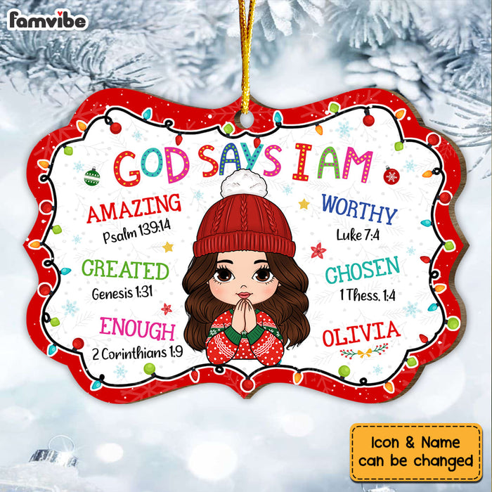 Personalized Gift For Granddaughter God Says I Am Benelux Ornament 30179 1