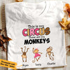 Personalized Monkey Mom  White T Shirt JN165 85O53 1