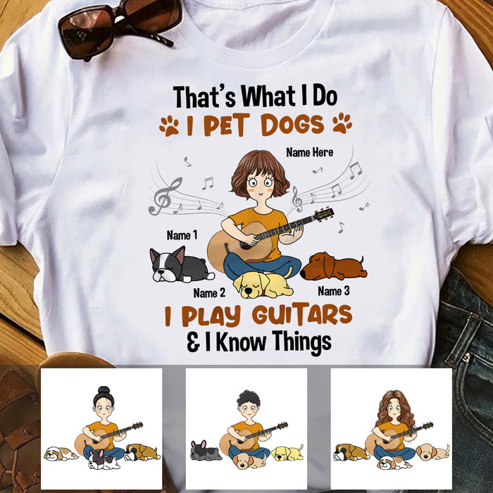 Personalized I Know Thing Dog And Guitar T Shirt JR282 67O36 1