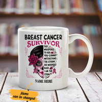 Personalized Skull Girl Breast Cancer Mug AG253 85O36 thumb 1