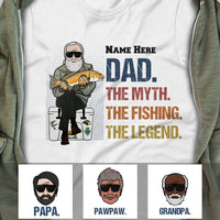 Personalized Legend Fishing Dad Grandpa T Shirt MR161 65O53 thumb 1