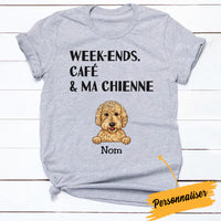 Personalized French Dog Week-ends Chien T Shirt AP152 29O57 thumb 1
