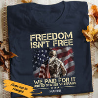 Personalized Freedom Isn't Free T Shirt JN42 66O53 thumb 1