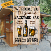 Personalized Backyard Bar Gardening Flag AG102 85O65 thumb 1