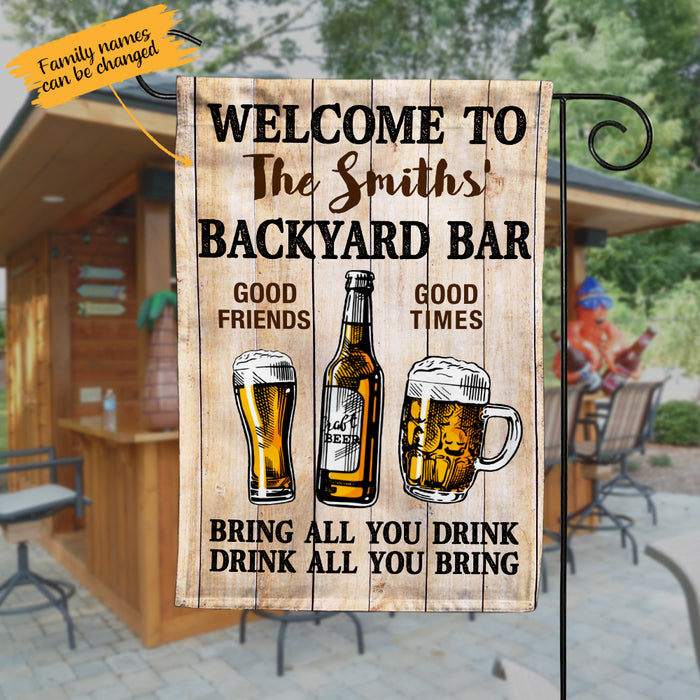 Personalized Backyard Bar Gardening Flag AG102 85O65 1