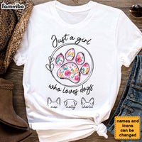 Personalized Gift For Dog Mom Just A Girl Love Dogs Shirt - Hoodie - Sweatshirt 31516 thumb 1