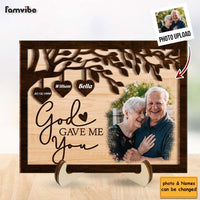 Personalized Gift For Couples God Gave Me You 2 Layered Wooden Plaque 31510 thumb 1