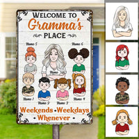 Personalized Mom Grandma Metal Sign JL74 26O58 thumb 1