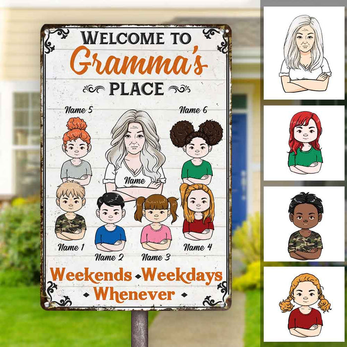 Personalized Mom Grandma Metal Sign JL74 26O58 1