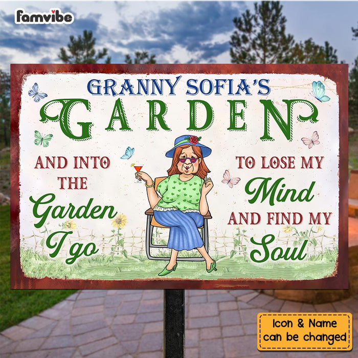 Personalized And Into The Garden I Go Metal Sign 25186 1