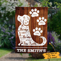 Personalized Home Paw Prints Dog Garden Flag JL67 65O58 thumb 1
