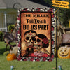 Personalized Husband & Wife Skull Halloween Flag JL152 81O34 thumb 1