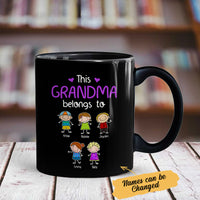 Personalized Grandma Doodle Black Mug SJN32 81O34 thumb 1