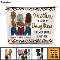 Personalized Gift For Mother And Daughter Forever Linked Together Cosmetic Bag 32200 thumb 1