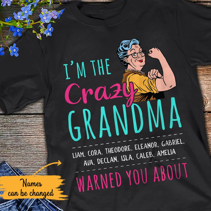 Personalized Crazy Grandma T Shirt JN93 95O65 1