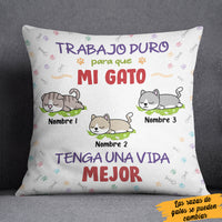 Personalized I Work Hard So My Cat Gato Spanish Pillow AP164 30O36 (Insert Included) thumb 1