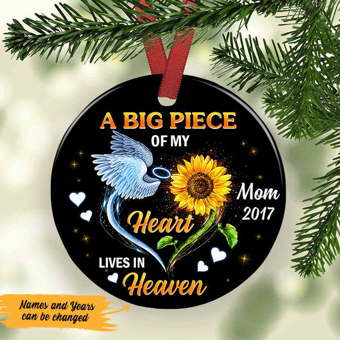 Personalized A Big Piece Of My Heart Memorial Mom Dad Ornament OB131 87O47 1