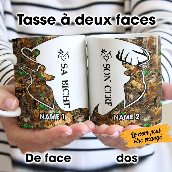 Personalized Hunting Couple French Coupler Mug AP131 87O60 1