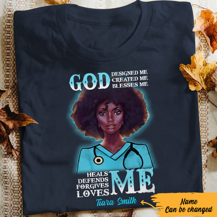 Personalized BWA Nurse God Loves Me T Shirt AG111 67O57 1