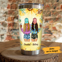 Personalized Best Friends Girl Steel Tumbler AG51 27O47 thumb 1
