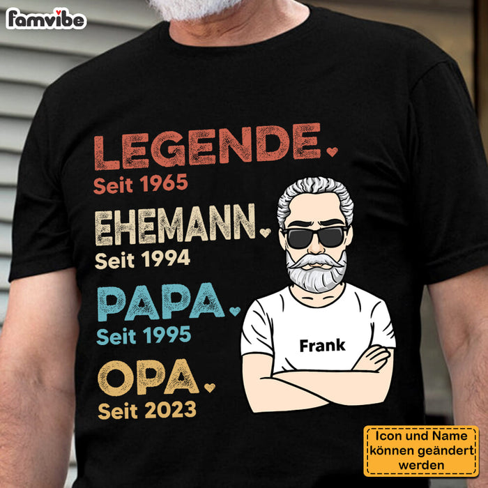 Personalized Gift For Grandpa German Opa Shirt - Hoodie - Sweatshirt 30288 1
