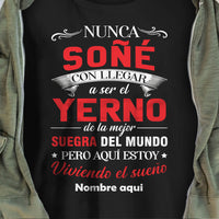 Personalized Son-in-law Mother-in-law Spanish Yerno Suegra T Shirt AP145 81O34 thumb 1