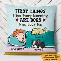 Personalized Dog Who Loves Me Pillow JR261 29O47 (Insert Included) thumb 1